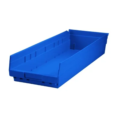 Health Care Logistics - 1459B - Shelf Bin Blue Plastic 4 X 8-3/8 X 23-5/8 Inch