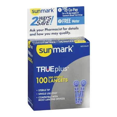 Sunmark - sunmark - From: 56151014260 To: 56151014401 - McKesson  Lancet for Lancing Device 30 Gauge Non Safety Twist Off Cap Multiple Sites