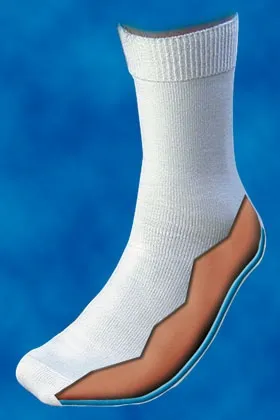 Alimed - Silipos - 2970004230 - Arthritic / Diabetic Gel Socks Silipos Calf High Large White Closed Toe