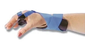 Alimed - 2970002488 - Ulnar Deviation Wrist Splint Alimed Long Right Hand Black / Blue Large