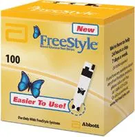 Abbott - From: 120500 To: 121010 - Diabetes Care FreeStyle Blood Glucose Test Strip with Coulometry Technology, 0.3L Small Blood Size, 15 sec Test Time, 3 Simple Steps.  (Retail)