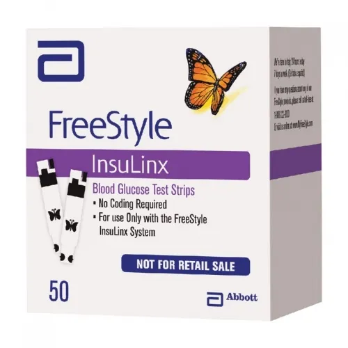 Abbott - 71231-70 - FreeStyle Insulinx Blood Glucose Test Strip (50 count)