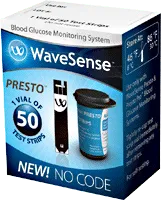 Agamatrix - Wavesense Presto - 8000-03329 -  Blood Glucose Test Strips  50 Strips per Pack