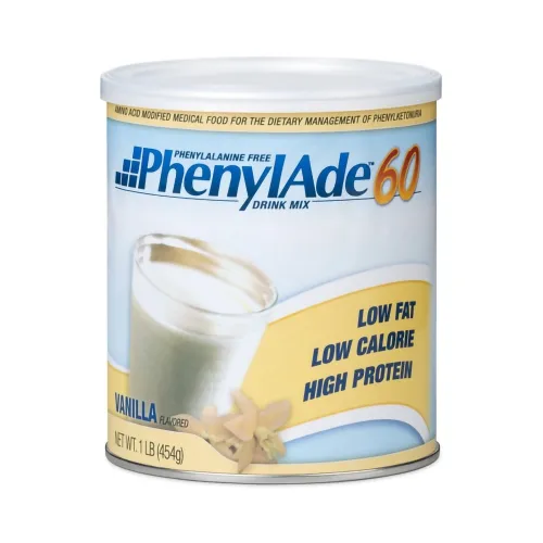 Nutricia North America - 119853 - 7531 PhenylAde 60 Drink Mix 1 lb Can, 1335 Calories, Vanilla Flavor.