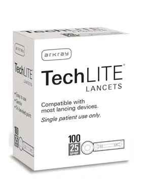 Arkray USA From: 880125 To: 880128 - TechLite Lancet 25G (100 Count) 28G
