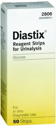 Ascensia - 2806 - Diastix Reagent Strip, Urine Glucose, Dip-and-read Test, Foil Wrapped