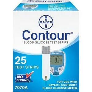 Bayer - 7070 - Bayer Contour Blood Glucose Test Strip (25 count)