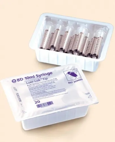 BD Becton Dickinson - 309605 - Luer Lok Syringe Convenience Pack 10mL, Sterile, Single Use, Latex free
