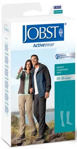 BSN Jobst - 110491 - Compression Sock, Knee High, 20-30 mmHG, Closed Toe, Cool White, Large