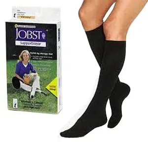 BSN Jobst - 110868 - Diabetic Sock, Knee High, Closed Toe, Black, Large