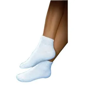 BSN Jobst - 110876 - Diabetic Sock, Mini-Crew Style, Closed Toe, White, Small