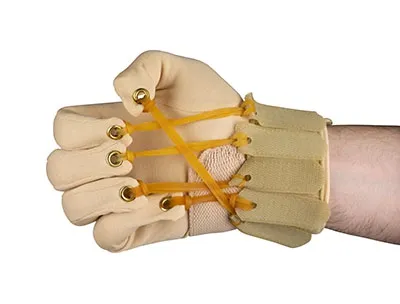 Fabrication Enterprises - CanDo - From: 10-4004L To: 10-4005R - Cando Deluxe With Thumb Finger Flexion Glove Right