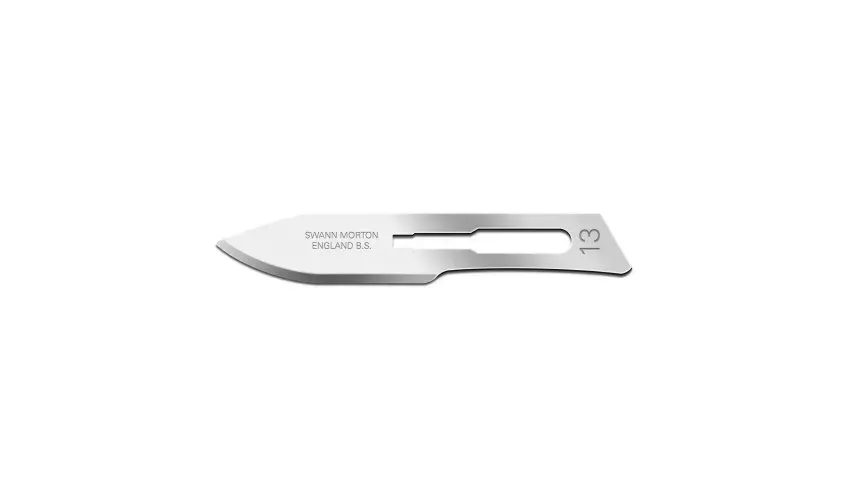 Cincinnati Surgical - 01SM13 - Blade  Swann Morton  Stainless Steel  Size 13  Sterile  100-bx -DROP SHIP ONLY-