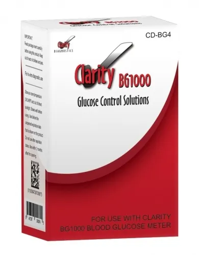 Clarity Diagnostics From: CD-BG4 To: CD-BG5 - CLARITY BG1000 Glucose Control Solutions Set - 1 Vial Of Normal And High Controls Blood Meter Strips