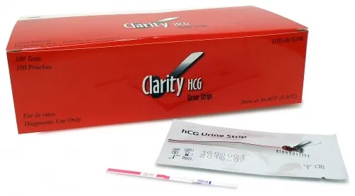 Clarity Diagnostics - From: DTG-HCG100 To: DTG-HCG100 (X6) - CLARITY HCG Test Strips (Box 100) &#147;CLIA Waived&#148;