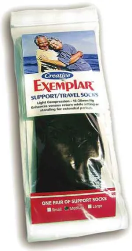 Comfort Products - EX07BL2 - Exemplar Support/travel Socks Level Ii Men - Black