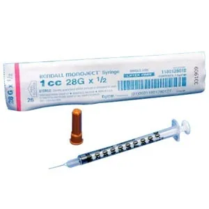 Kendall-Medtronic / Covidien - 125058 - Monoject SoftPack Tuberculin Syringe with Detachable Needle 25G