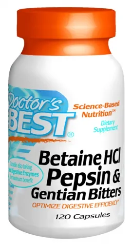Doctors Best - D163 - Betaine HCl Pepsin/Gentian Bitters