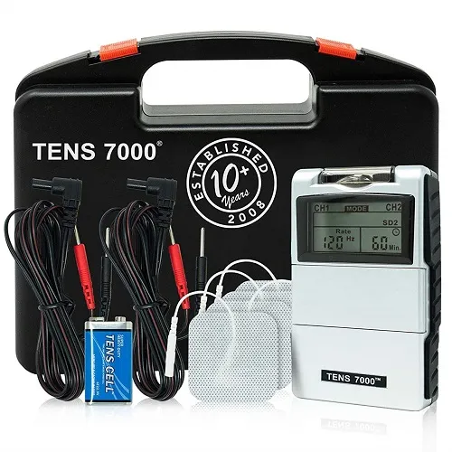 Dukal - 6010-T - TENS Unit Includes: Sturdy Carry Case, 1 pr Electrodes, 1 pr Lead Wires, & 9V Battery, Timer for 30, 60, & 90 Minute Applications