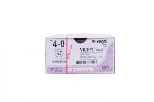 Ethicon Suture - VCP751D - ETHICON VICRYL PLUS COATED ANTIBACTERIAL SUTURE TAPER POINT SIZE 20 818" VIOLET BRAIDED 1DZ/BX