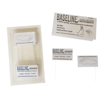 Fabrication Enterprises From: 12-1670 To: 12-1671-40 - Baseline Tactile Monofilament - LEAP Program Disposable 5.07 10 Gram Single Unit 20-pack 40-pack ADA