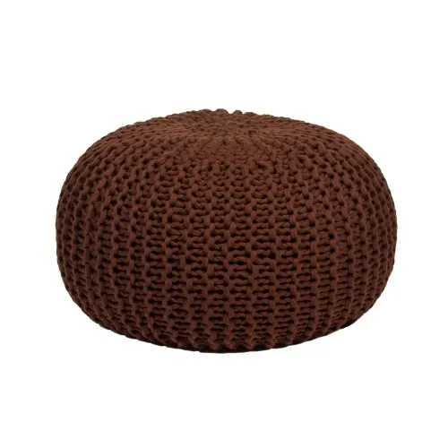 Gold Medal - From: 32010570902 To: 32010570924 - Hand Knitted Pouf Bean Bag Color: Brown Type of Upholsery: Acrylic Knit