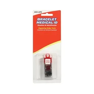 Health Enterprises - VMD - Acu-Life Medical Warning Men's ID Diabetic Bracelet, Heavy Chain
