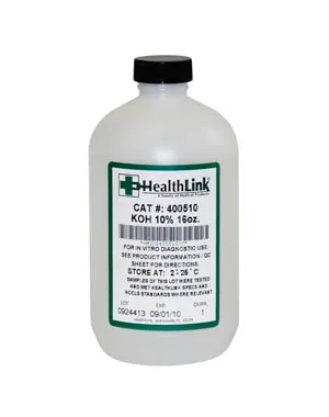 HealthLink - From: 400505 To: 400764 - KOH 10%, (Continental US Only) (Item is considered HAZMAT and cannot ship via Air or to AK, GU, HI, PR, VI)