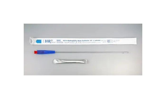 Hr Pharmaceuticals - HS1816 - HR Pharmaceuticals Redicath Hydrophilic Catheter 18fr 16" With Water Bag And Touch Free Sleeve