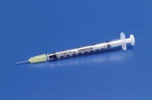 Cardinal Health - Monoject - 1180125058 - Cardinal  Standard Tuberculin Syringe with Needle  1 mL 5/8 Inch 25 Gauge NonSafety Regular Wall