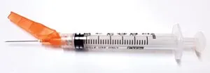 Exel - 27111 - Safety Syringe (3 mL) w/ Safety Needle (25G x 1"), 50/bx, 8 bx/cs