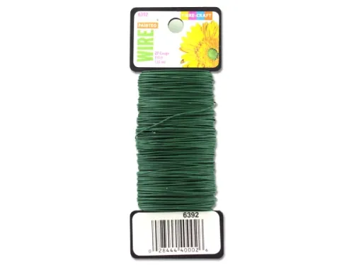 Kole Imports - CC476 - Painted Green Floral Wire, 115 Feet