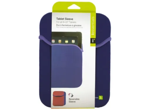Kole Imports - EL185 - Iessentials Universal Purple Reversible Tablet Sleeve
