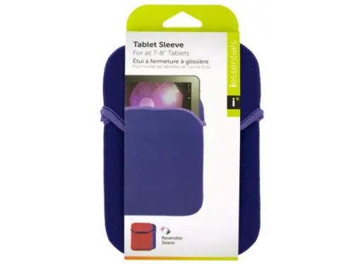 Kole Imports - EL189 - Iessentials Small Purple Reversible Tablet Sleeve