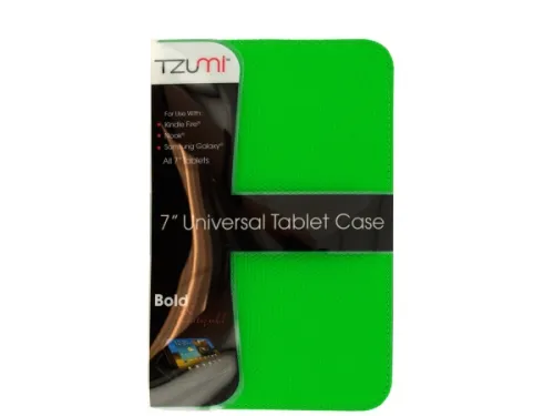 Kole Imports - From: EL466 To: EL468 - Green Textured Universal Tablet Case