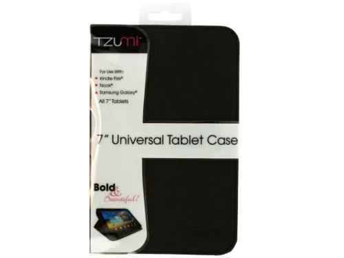 Kole Imports - EL469 - Black Textured Universal Tablet Case