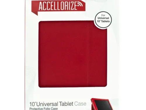 Kole Imports - EL541 - Accellorize Large Red Universal Tablet Case