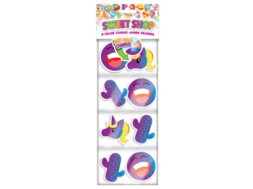 Kole Imports - KK997 - Sweet Shop Color Change Jumbo Erasers Set