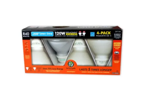 Kole Imports - MT763 - Feit Electric Frost Florescent Reflector Light Bulbs 4 Pack