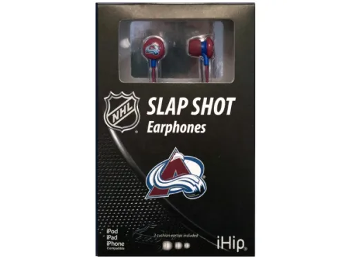 Kole Imports - OF822 - Nhl Licensed Colorado Avalanche Earphones