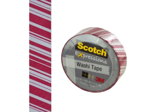 Kole Imports - OP773 - Scotch Expressions Candy Stripes Washi Tape