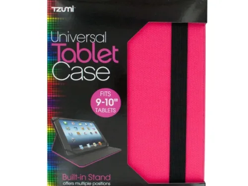 Kole Imports - OS158 - Pink Universal Tablet Case With Built-in Stand