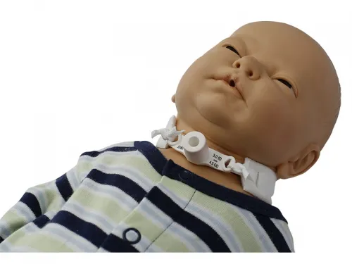 Marpac - 107D - Premium One Piece Collar Pediatric twill trach ties, NO VELCRO neck