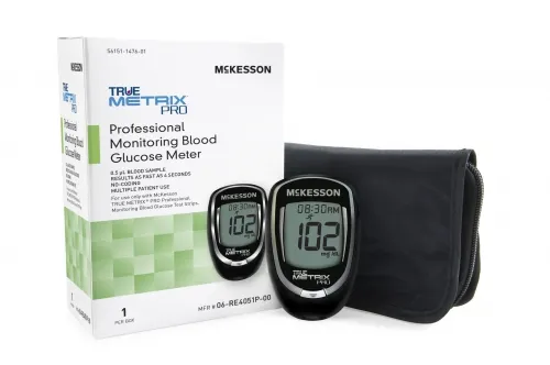 McKesson - McKesson TRUE METRIX PRO - 06-RE4051P-00 - Blood Glucose Meter McKesson TRUE METRIX PRO 4 Second Results Stores up to 500 Results No Coding Required