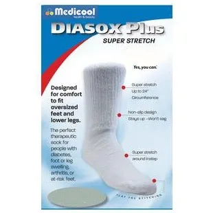 Medicool - Diasox - From: DPWL To: DPWS -  DiaSox Plus White, Large