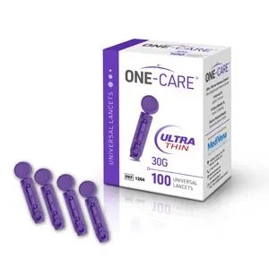 MediVena - 1204 - Twist Top Lancets, Universal Design, Ultra-Thin 30G, Purple, 100/bx