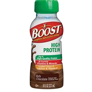 Nestle Healthcare Nutrition - 09403600 - Boost High Protein Nutritional Energy Drink 8 oz., Rich Chocolate, 240 Cal, Gluten free