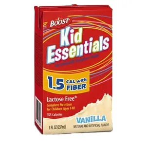 Nestle Healthcare Nutrition - 33500000 - Boost Kid Essentials 1.5 Nutrition Vanilla Flavor With Fiber 8 Oz.