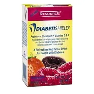 Nestle Healthcare Nutrition - From: 349300 To: 34930000 - Resource Diabetishield Nutritional Mixed Berry Drink 8 oz. brik Pak, 150 Calories per 237mL, Lactose free, Gluten free