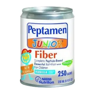 Nestle Healthcare Nutrition - 9871660210 - Peptamen Junior with Fiber vanilla Flavor Liquid 8 oz. Can, 250 Calories Per Can, Lactose free, Gluten free
